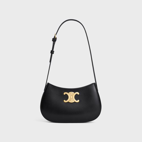 MEDIUM TILLY BAG IN SHINY CALFSKIN BLACK