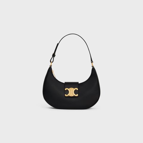 MEDIUM AVA TRIOMPHE BAG IN SMOOTH CALFSKIN BLACK
