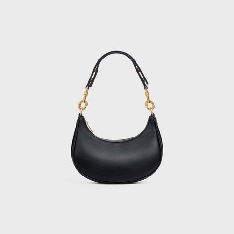 MEDIUM AVA STRAP BAG IN SMOOTH CALFSKIN BLACK