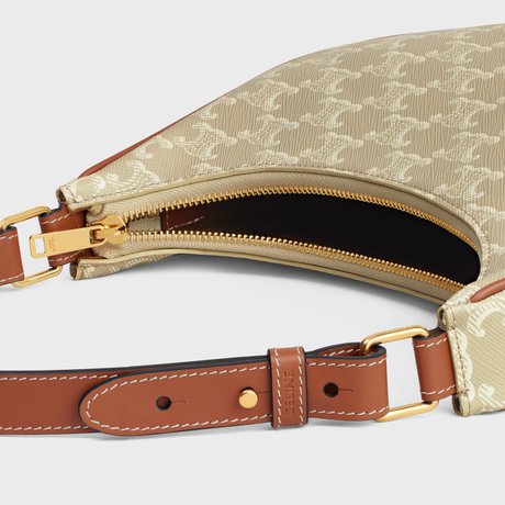 AVA BAG IN TRIOMPHE CANVAS AND CALFSKIN GREGE - Image 4