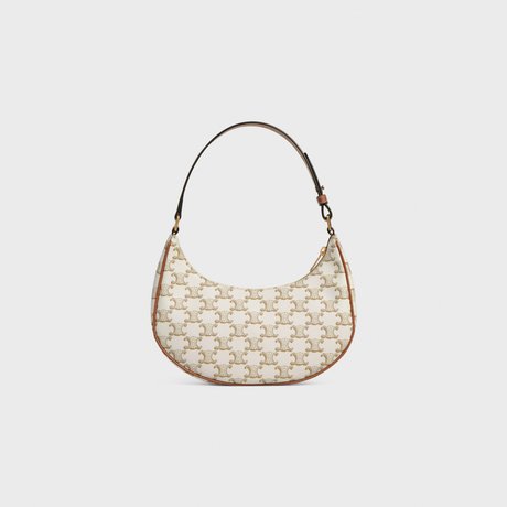 AVA BAG IN TRIOMPHE CANVAS AND CALFSKIN WHITE - Image 3