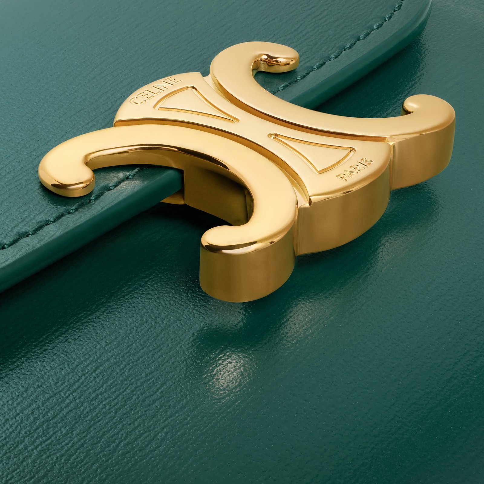 SMALL FLAP WALLER TRIOMPHE IN SHINY CALFSKIN AMAZONE - Image 5