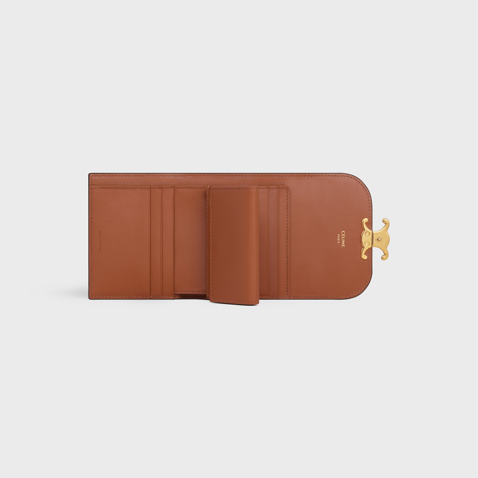 SMALL FLAP WALLET TRIOMPHE IN TRIOMPHE CANVAS TAN - Image 4
