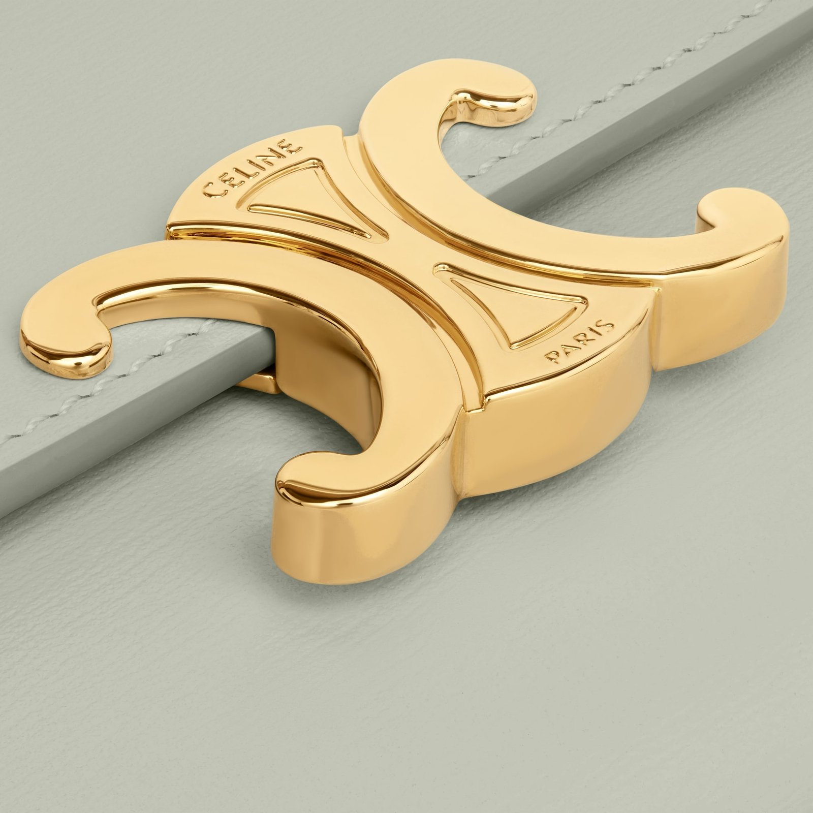 COMPACT WALLET WITH COIN TRIOMPHE IN SHINY CALFSKIN LIGHT CLAY - Image 5