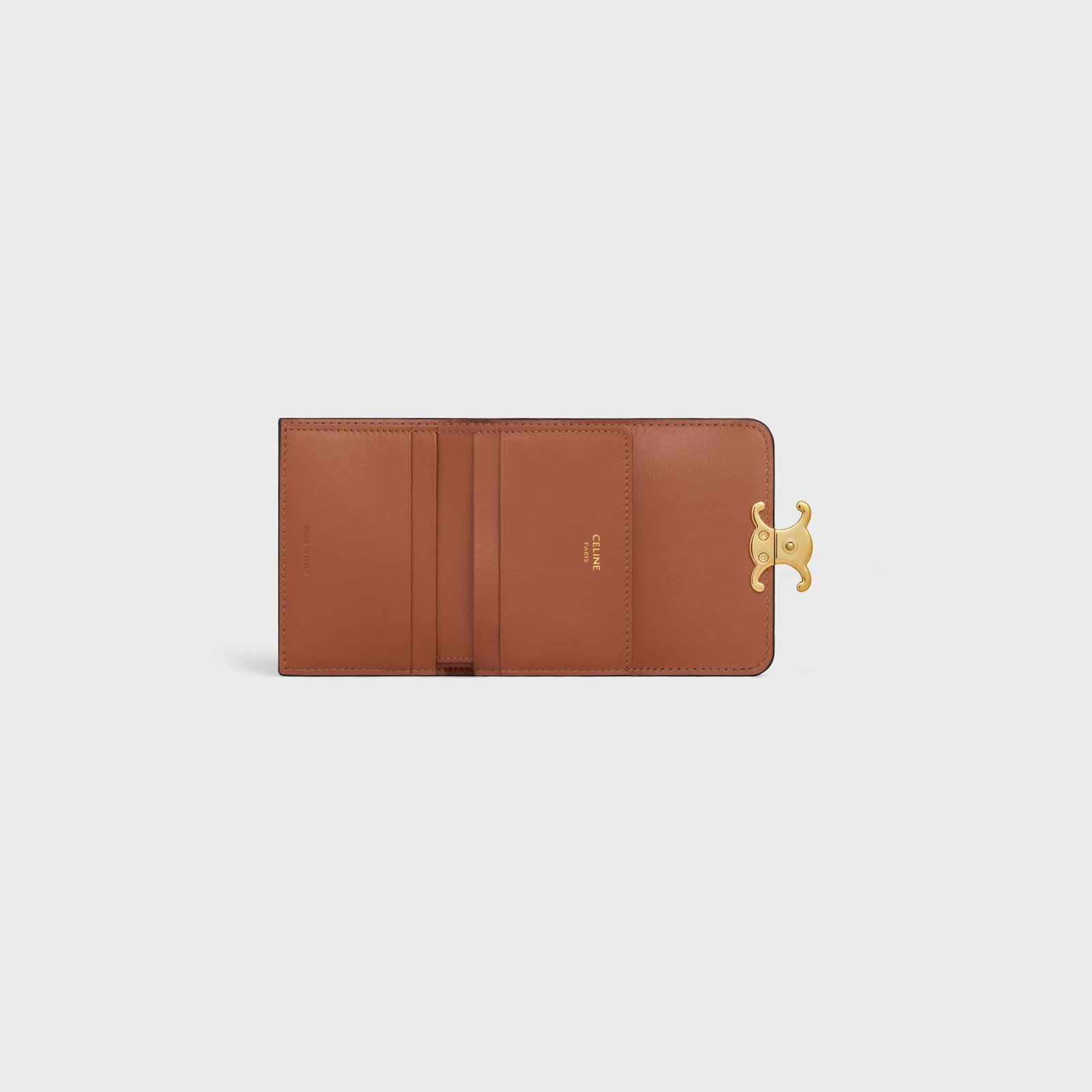 COMPACT WALLET WITH COIN TRIOMPHE IN TRIOMPHE CANVAS TAN - Image 4