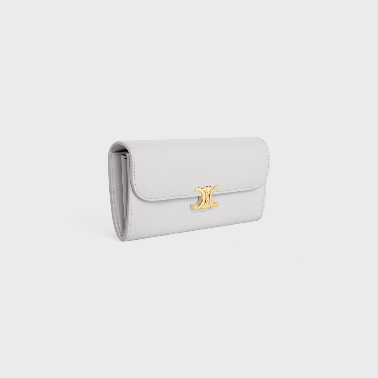 LARGE WALLET TRIOMPHE IN SHINY CALFSKIN CLOUDY GREY - Image 2