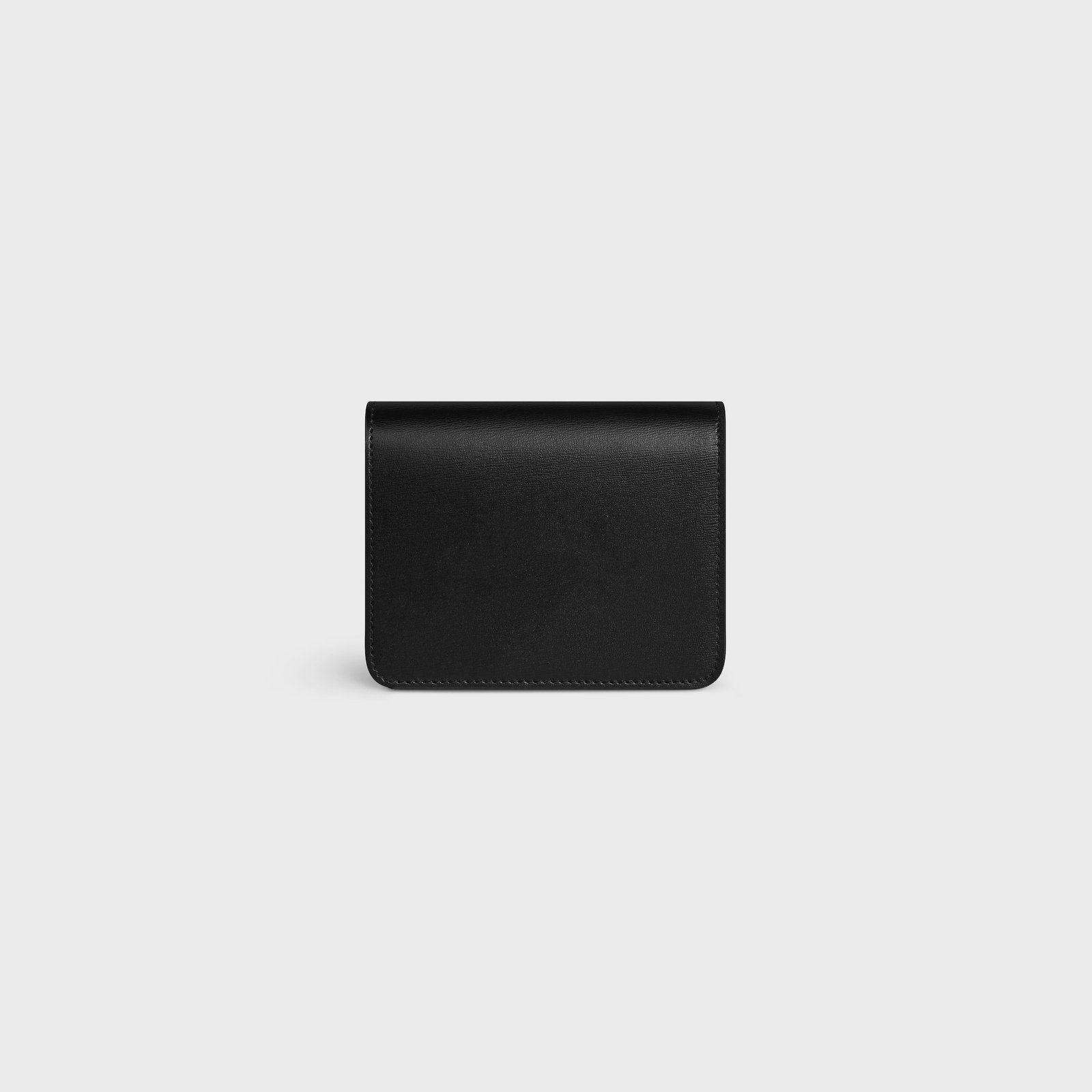 TRIOMPHE COMPACT WALLET IN SHINY CALFSKIN BLACK - Image 3