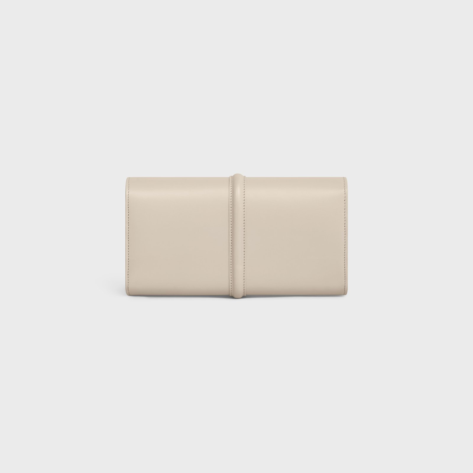 LARGE WALLET 16 IN SATINATED CALFSKIN LIGHT STONE - Image 3