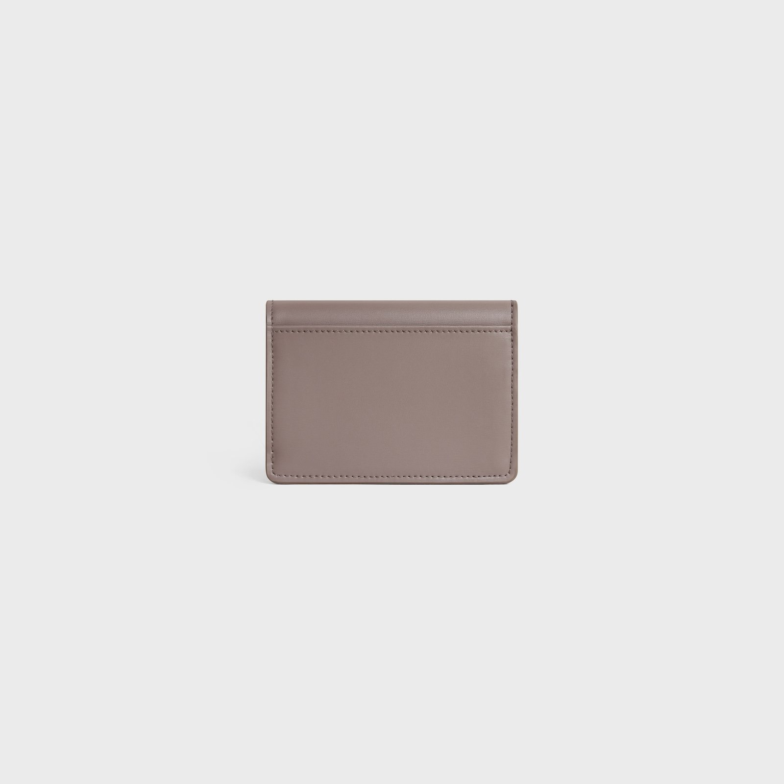 CARD HOLDER WITH FLAP TRIOMPHE IN SHINY CALFSKIN PEBBLE - Image 3